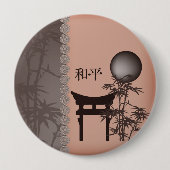 Brown Torii Bambuspfiro Button (Vorderseite)