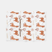 Brown Toy Cactus Camel Llama Animal Wildlife Name Fleecedecke (Vorderseite (Horizontal))