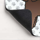 Brown Toy Poodle Niedlich Cartoon Dog Mousepad (Ecke)