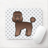 Brown Toy Poodle Niedlich Cartoon Dog Mousepad (Mit Mouse)