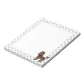 Brown Toy Poodle Niedlich Cartoon Dog Notizblock (Rotiert)