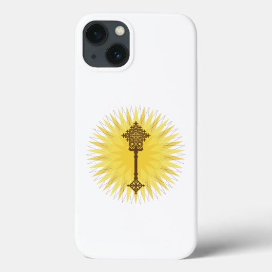 Brown Traditional Ethiopian Cross Design Case-Mate iPhone Hülle (Rückseite)