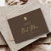 Brown Trauzeuge Chic Wedding Simple Vorschlag Card