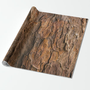Brown tree bark in closeup photography geschenkpapier