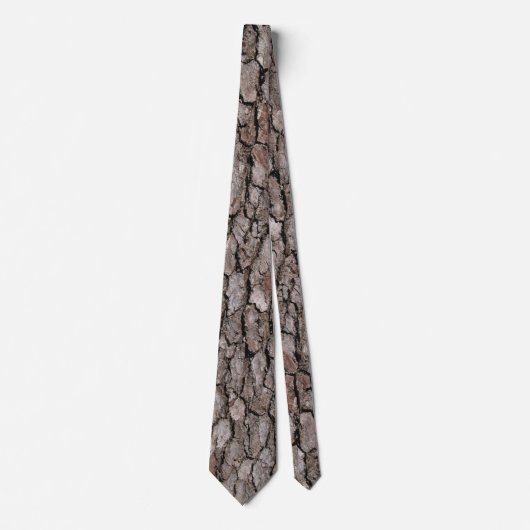 Brown Tree Bark Necktie Krawatte (Vorderseite)