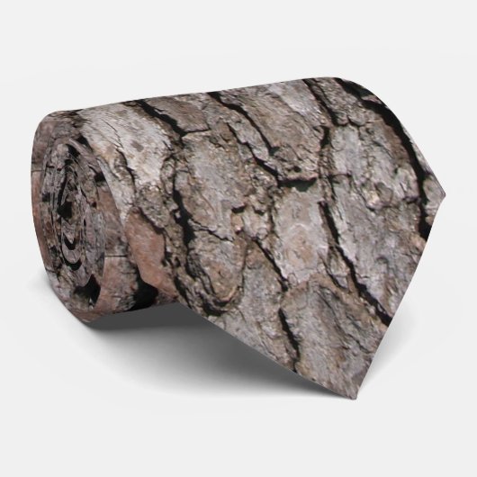 Brown Tree Bark Necktie Krawatte (Gerollt)