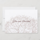 Brown Tree Hochzeiten Einladung (Rückseite)