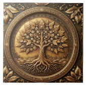 Brown Tree of Life Alcient Rustic Fliese (Vorderseite)