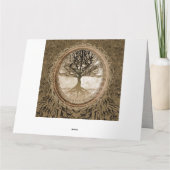 Brown Tree of Life Pattern Karte (Rückseite)