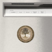 Brown Tree of Life Pattern Magnet (In Situ (Geschirrspüler))