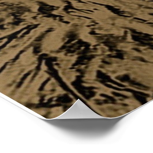 Brown Tree of Life Pattern Poster (Ecke)