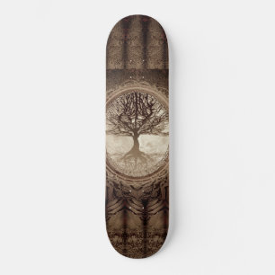 Brown Tree of Life Skateboard