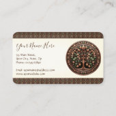 Brown Tree of Life Visitenkarte (Rückseite)