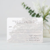 Brown Tree Wedding Monogram Response Card Einladung (Stehend Vorderseite)