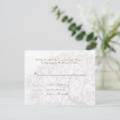 Brown Tree Wedding Monogram Response Card RSVP Karte (Stehend Vorderseite)