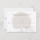 Brown Tree Wedding Monogram Response Card RSVP Karte (Vorderseite)