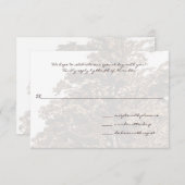 Brown Tree Wedding Monogram Response Card RSVP Karte (Vorne/Hinten)