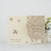 Brown Tree Wedding Program (Stehend Vorderseite)