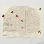 Brown Tree Wedding Program (Rückseite)
