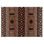 Brown Tribal Aztec Muster Schneidebrett (Vorderseite)