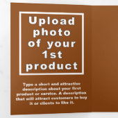 Brown-Trifold-Karte für den Business-Erntedank Dreifach Gefaltete Karte (Innen Erste Seite)