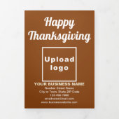 Brown-Trifold-Karte für den Business-Erntedank Dreifach Gefaltete Karte (Cover)