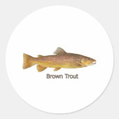 Brown Trout Runder Aufkleber (Vorderseite)