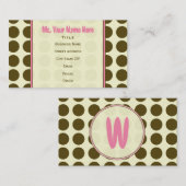 Brown-Tupfen/rosa Mode-Visitenkarte Visitenkarte (Vorne/Hinten)