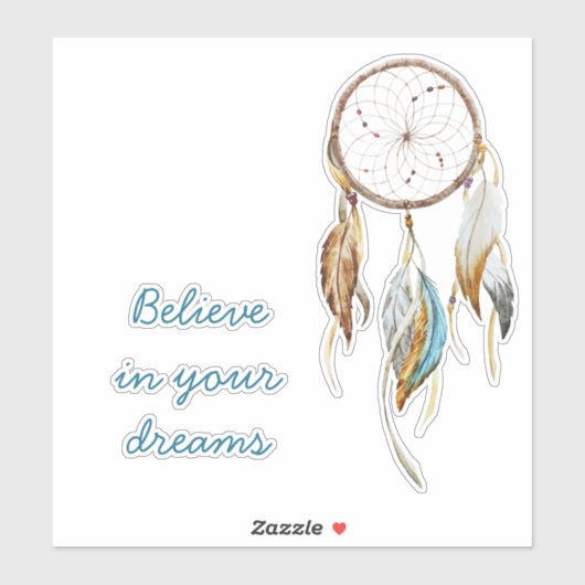 Brown Turquoise Dream Catcher Aufkleber (Blatt)