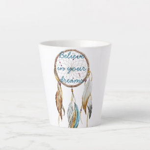 Brown Turquoise Dream Catcher Milchtasse