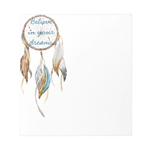 Brown Turquoise Dream Catcher Notizblock (Vorderseite)