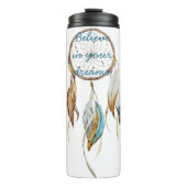 Brown Turquoise Dream Catcher Thermosbecher (Vorderseite)
