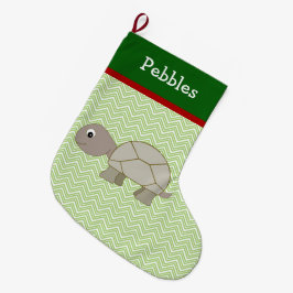 Brown Turtle Pet Personalisiert Großer Weihnachtsstrumpf