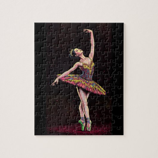Brown Tutu Ballerina Puzzle - Stunning Dance Art w (Vertikal)