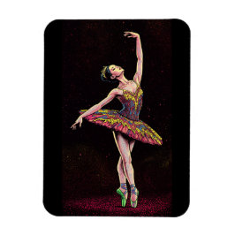 Brown Tutu Ballerina Puzzle - Stunning Dance Art w Magnet