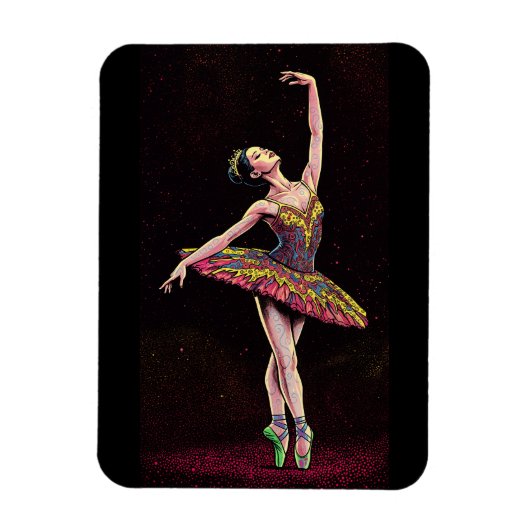 Brown Tutu Ballerina Puzzle - Stunning Dance Art w Magnet (Vertikal)