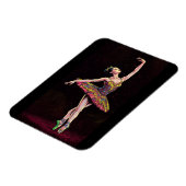 Brown Tutu Ballerina Puzzle - Stunning Dance Art w Magnet (Linke Seite)