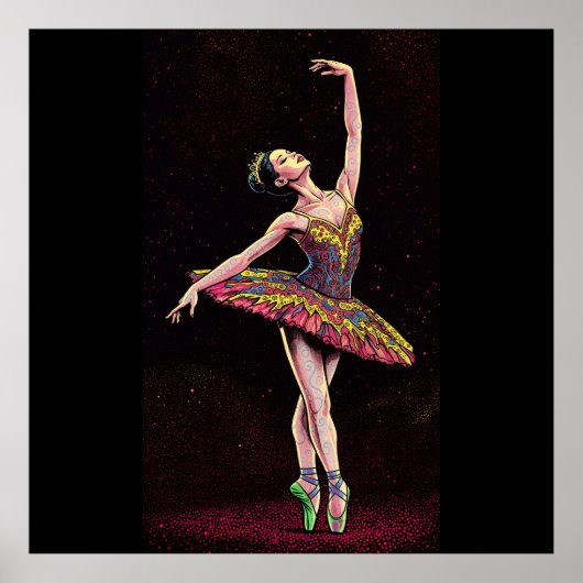 Brown Tutu Ballerina Puzzle - Stunning Dance Art w Poster (Vorne)