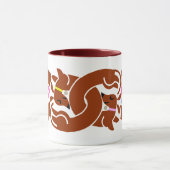 Brown Twisted Dackel Tasse (Zentrum)