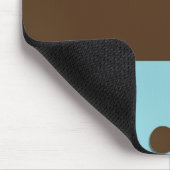 Brown u. Blau mit Brown-Punkten Mousepad (Ecke)