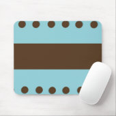 Brown u. Blau mit Brown-Punkten Mousepad (Mit Mouse)