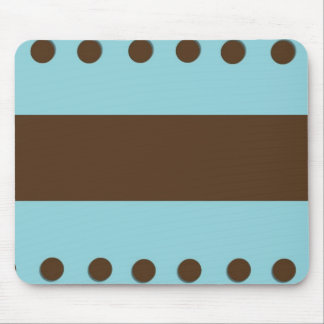 Brown u. Blau mit Brown-Punkten Mousepad