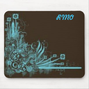 Brown u. blauer Strudel Mousepad