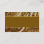 Brown-u. Goldmit BlumenVintages Visitenkarte (Rückseite)