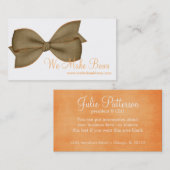 Brown u. orange Bogen-Art-Visitenkarte 1 Visitenkarte (Vorne/Hinten)