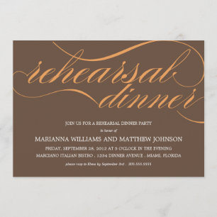 BROWN U. ORANGE PARTY EINLADUNG DER PROBEN-%PIPE%