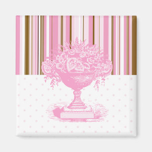 Brown u. rosa schicker Magnet