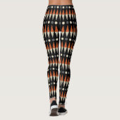 Brown u. schwarze Mitte- des Jahrhundertsmodernes Leggings (Rückseite)
