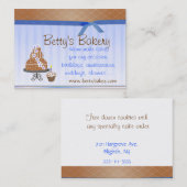 Brown und blaue Bäckerei-Visitenkarte Visitenkarte (Vorne/Hinten)