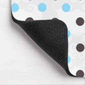 Brown und blauer Tupfen Mousepad (Ecke)